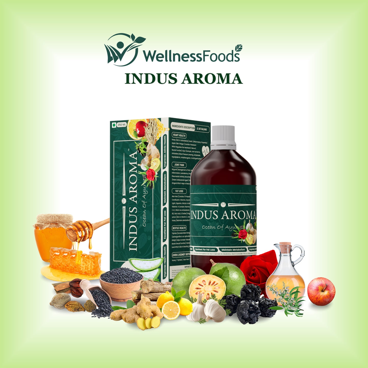 Wellness Foods Indus Aroma | Heart Wellness Juice – 250 ML