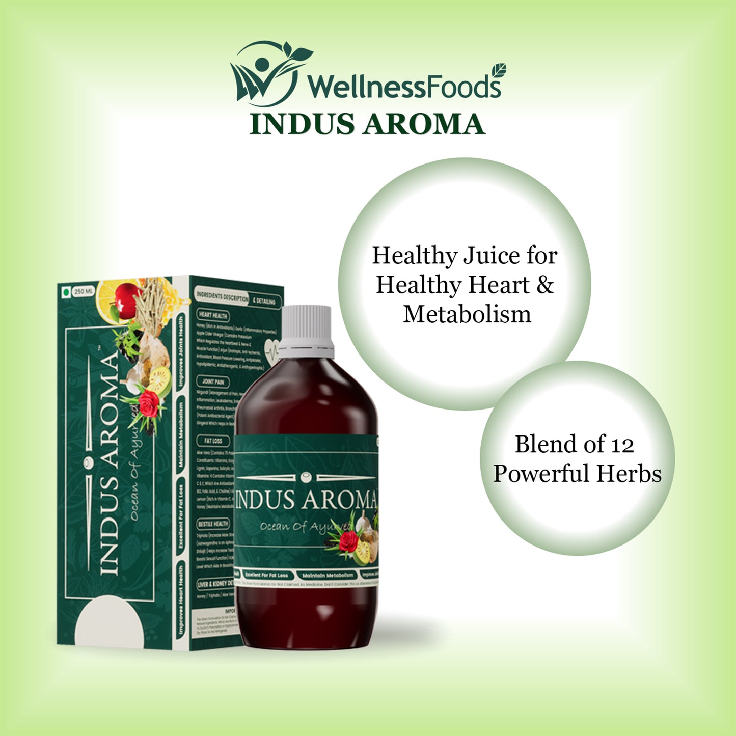 Wellness Foods Indus Aroma | Metabolism Care Juice – 250 ML